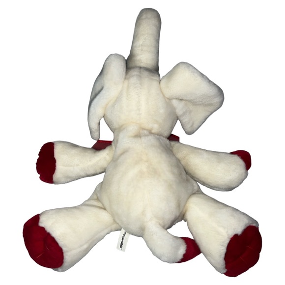Commonwealth Red White Elephant Plush Bow Big Ears Floppy Long Trunk 20” Inches - Picture 5 of 9